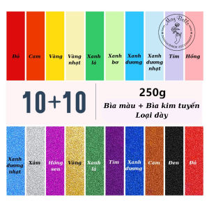Combo Bìa Kim Tuyến Và Bìa Thủ Công Cho Bé Mầm NonBìa Màu Cứng Dày DIY Làm Thiệp Handmade Scrapbook