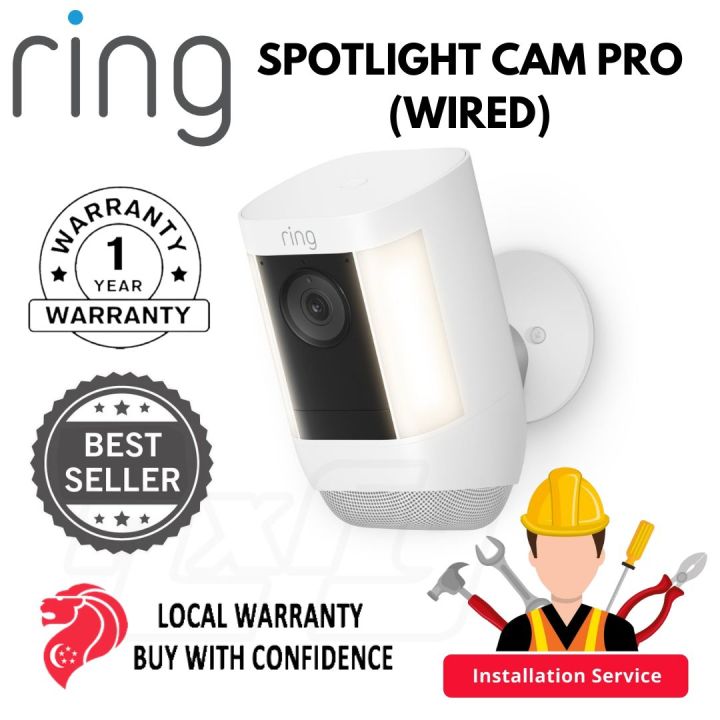 Ring Spotlight Cam Pro, Wired| 3D Motion Detection, Two-Way Talk