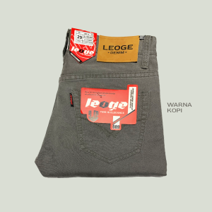 Leoge Celana Panjang Bahan Oil Kanvas Pria Formal Dewasa Old Money Pola Reguler