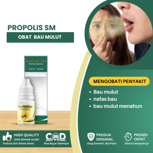 Obat Bau Mulut Nafas Bau Bau Mulut Menahun Penyegar Mulut Agar Tidak Bau Nafas Tidak Sedap Bau Mulut Menyengat - Propolis SM