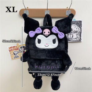 Cute Kuromi Melody Plush Backpacks for Girls School Bag Cartoon Large Capacity Girl Backpack
