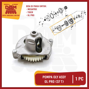 Pompa Oli Assy GL Pro 37T (PSP) Waterpomp Pump Oil Komplit Honda GL Max GL 100 Megapro Tiger