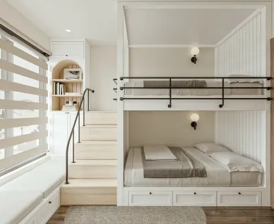 【SG Local Contractor】【Custom Furniture】Customized Loft platform with staircase with Study Area below / Furniture Customization/ Bedroom design & Renovation