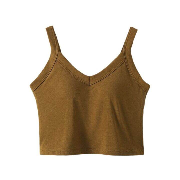 Loriot Bra Camisole For Women Crop Tank Top Sando Singlet Vest V Neck Sexy Casual Korean Sa1412 6071