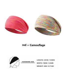 Multicolor Sports Headband for Workout - Breathable Stretchy Lightweight Moisture Wicking