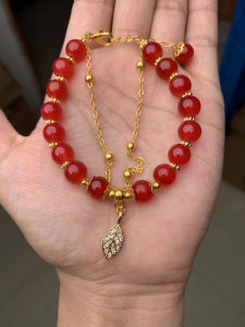 New Imitation Red Agate Hetian Jade Bracelet Gift 女轻奢小众设计新款仿红玛瑙和田玉手串礼物
