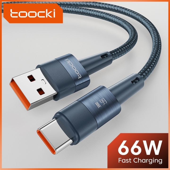 【COD】 Toocki 66W 6A USB Type C Cable Super Quick Charge Fast Charging ...