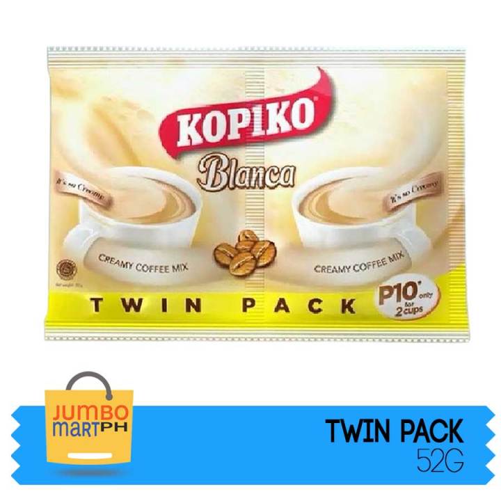 KOPIKO BLANCA CREAMY COFFEE MIX TWIN PACK 52G | Lazada PH