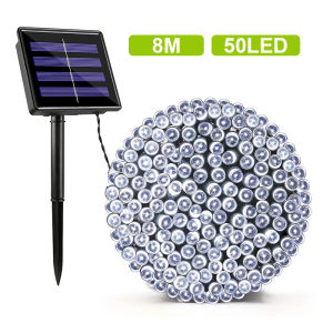 太阳能灯 8M/12M LED Solar Lights 8 Lighting Modes Lampu Raya Garden Patio Decoration Fairy String Lights Outdoors Waterproof
