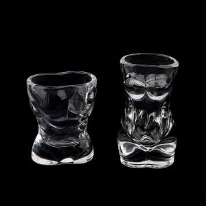 Star ถ้วยเบียร์ที่ไม่ซ้ำใครใหม่1ชิ้นแก้วไวน์ใสรูปร่างกายสำหรับผู้หญิงและผู้ชายตลกแก้วค็อกเทลแก้วน้ำชากาแฟน้ำผลไม้