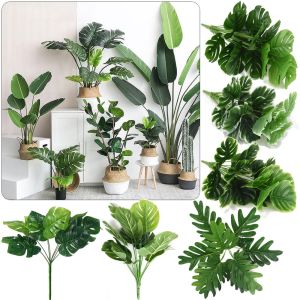 MARBLEX 1 Bouquet Landscape Floral Arrangement Wedding Supply Tropical Plants Lifelike Palm Artificial Turtle Leaves Simulation Grass
