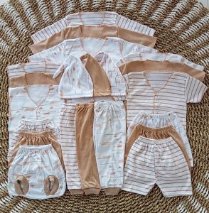 21Pcs Serian Krem Perlengkapan Baju Bayi Baru Lahir Newborn Kado Gift Set Paket Kumplit