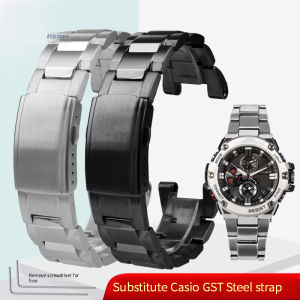 new Stainless Steel Watch band For Casio G-Shock GST-B100/410/W100/S110/W300/210GST-400G Series Man Metal Strap Bracelet Accessories high-quality