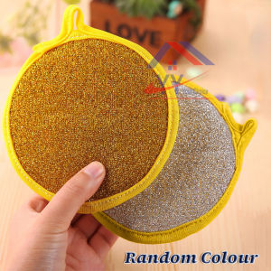 Round Double Side Dishwashing Sponge/Decontamination Dish Towel Cleaning Scouring Pad/Cleaning Sponge Brush/Multipurpose Kitchen Sponge