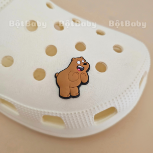 Charm gắn dép cross mẫu C103 sticker gắn dép sục mẫu gấu