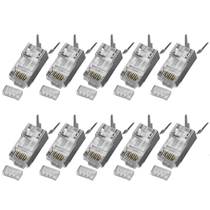 Phổ cat6A shieldeds modulars kết nối Vàng plateds địa chỉ liên lạc 3prong cấu trúc cho tốc độ nhanh mạng