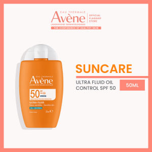 AVENE Sun Care - Ultra Fluid Oil Control SPF50 - Face Sun Cream - High Sun Protection Against UVB UVA & HEV Blue Light - Water Resistant - High Tolerance Fragrance-Free - Sensitive Skin - 50 ml