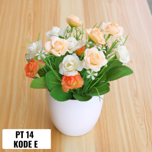 PT12PT13PT14 Pot Tanaman Hias Bunga Hias Plastik Ornamen Pot Bonsai Artificial Flower Decoration Tanaman Bunga Plastik Dekorasi Rumah
