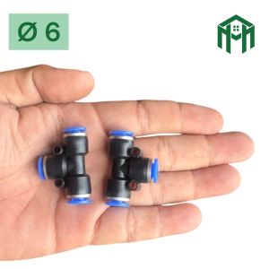 Tê nối nhanh ống hơi (khí nén) PE phi 6 8 10 12