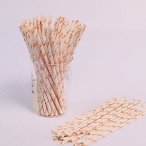 [KV] Phi 6 - Bó 100 ống hút giấy làm từ sợi mía hoạ tiết Newstar