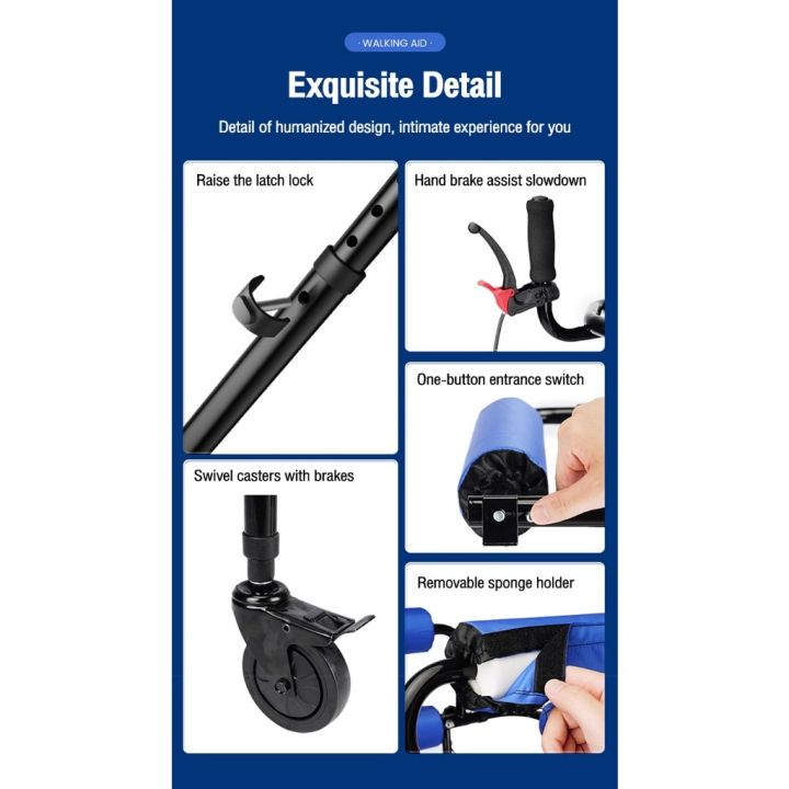 XCFASHION%20Eight%20wheel%20walker%20rehabilitation%20equipment%20stainless%20steel%20Adjustable%20pulley%20walker%20-%20Image%209