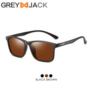 Grey Jack Kacamata Hitam Sunglasses Polarized Anti Silau UV400 Bahan TR90 Model Kotak Style Pria Wanita Ringan Fashionable 3215