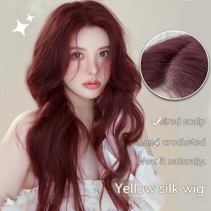 Long curly hair lace wig best sale