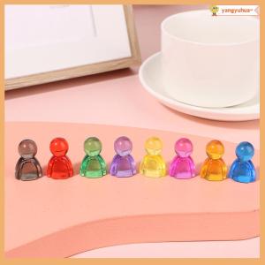 yangyuhua 20pcs 24x16x12mm trò chơi đánh dấu Acrylic tương tác trò chơi đầy màu sắc hình người cờ vua cho hội đồng quản trị Trò chơi thẻ phụ kiện