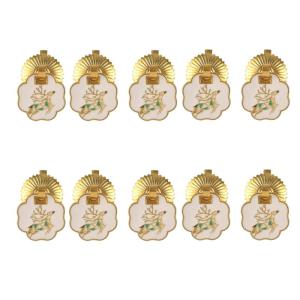 10Pcs Tin Box Decorative Handle Metal Pull Handles Box Decorated Drawer Door Rings for Gift Packaging and Furniture