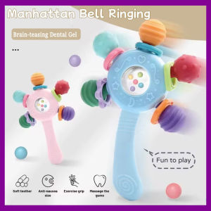 Baby Teether Rattle Toy Soft Baby Rattle Hanging Toys Sensory Teething Toys BPA-FREE Mainan Gigit Bayi