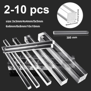 Acrylic Square Display Block Clear Polished Acrylic Cube Solid 2mm 3mm 4mm 5mm 10mm 12mm 15mm 18mm 20mm 30mm 40mm 50mm Acrylic solid bar