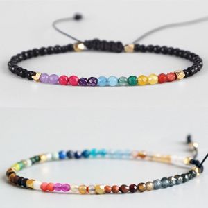 CURIO12 ผู้หญิง แฟชั่น 3mm เรอิคิ 7 จักระ หินนำโชค เป็นธรรมชาติ โยคะ สร้อยข้อมือ ลูกปัด ลูกปัด 12 กลุ่มดาว