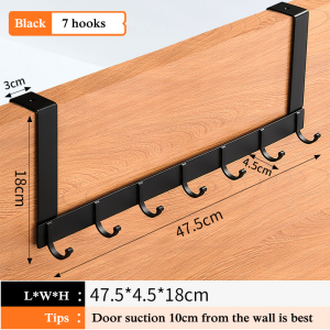 (SG stock)Door Hanger Clothes Hook Bedroom Ajustable Metal Aluminum Hook Wall Hook No Drill Anti Scratch Rust Free Bathroom