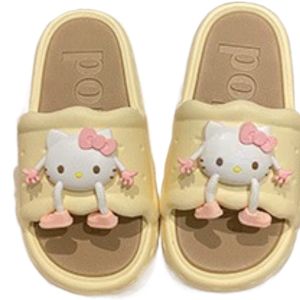 GOOTRADES Anti Odor EVA Flat Slippers Anti Slip Open-toe Kitty Cat Slippers Soft Shoes Cartoon Slippers Women Home