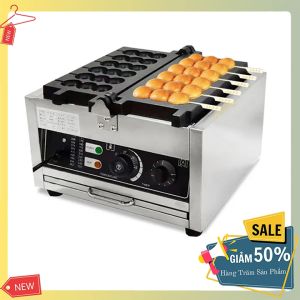 Máy làm bánh waffle 6 xiên hồ lô 3 viên