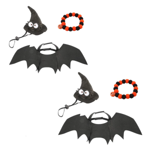 Dog Halloween CostumePet Halloween Party Dressing Up Costume for Dog Cats Pet Apparels Bat Wing Chokers Witches Cap