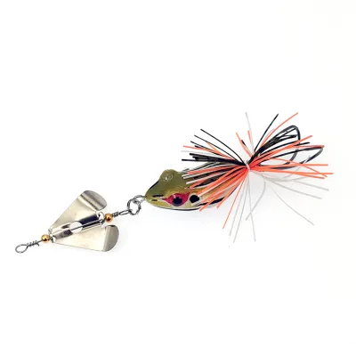 [CRUITR]Hard Fishing Lure With Propeller Large Noise Frog Lure 135Mm 9G Frog Sinking Snakehead Bait Fishing