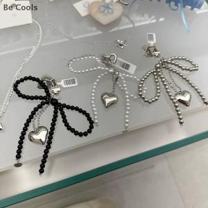 💟【Special price】💟Be Cools Delicate Beaded Key Chain Handmade Bow Shaped Pendant Keyring Heart Keychain Ornament Decoration For Bags Phones