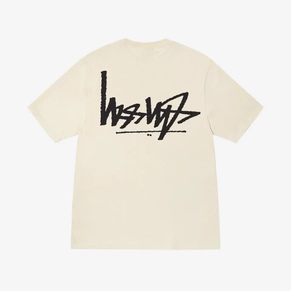 100% Official Authentic Stussy Flipped T-Shirt Black Same Style