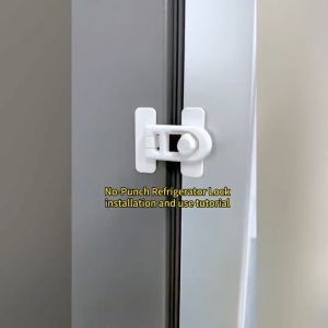 2Pcs Refrigerator Rotary Lock│Baby/Kid Fridge Cabinet Lock│Child Safety Drawer Guard Lock│Childproof