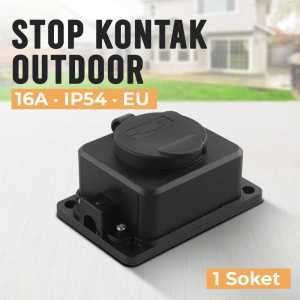 STOP KONTAK COLOKAN ANTI AIR 16A 250V EU DILENGKAPI DENGAN PENUTUP