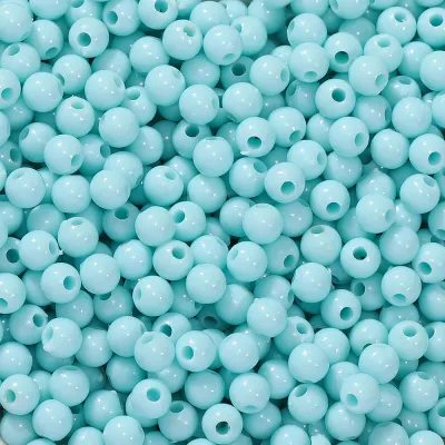 St. Kunkka 350Pcs 4mm Acrylic Round Beads Oil Beads For diy Beaded Bracelet Necklace Supplies