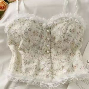 F-3156 สายเดี่ยวลูกไม้ สายเดี่ยวแฟชั่น สายเดี่ยวผ้าลูกไม้ ลูกไม้แฟชั่น สายเดี่ยววินเทจ