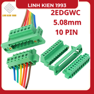 [ Combo 2 bộ ] Đầu Nối Dây 2EDGWC 5.08mm 10 chân Terminal Block Cắm Rút Thẳng Hàng Giắc Cắm Kết Nối PCB