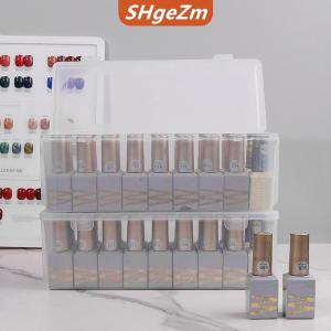 [COD] SHgeZm 1 2 cái hộp lưu trữ trong suốt hình chữ nhật móng tay nghệ thuật hộp đựng dụng cụ sắp xếp dụng cụ gọt giũa Bút cọ kim cương giả