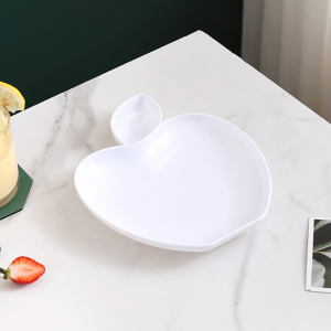 1PC Apple Dish Plastic Dumpling Plate with Vinegar Discs Vinegar Dishes Breakfast Dried Fruit Snack