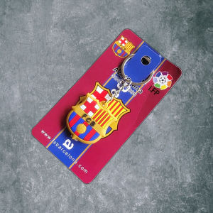 Aksesoris Keychain Club Sepakbola BARCA BARCELONA Bahan Karet