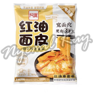Akuan Sichuan Wide Noodle/Mie Lebar/阿宽红油面皮 150g