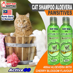 [MALAYSIA STOCK]400ml Pawsitives Cat Shampoo Aloe Vera Sweet Smelling Cherry Blossom Fruity Melon Pet Kitten Rabbit Hamster Best Buy Syampu Sabun Mandian Kucing Arnab Haiwan Peliharaan Wangi Murah Berbaloi ActiveGo