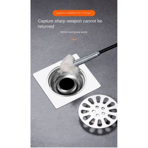 160cm Spring Pipe Dredging Tool Flexible Grabber Pickup Snake Cable Aid Grab Trash A Drain Auger Unclog Hair Drains Sink